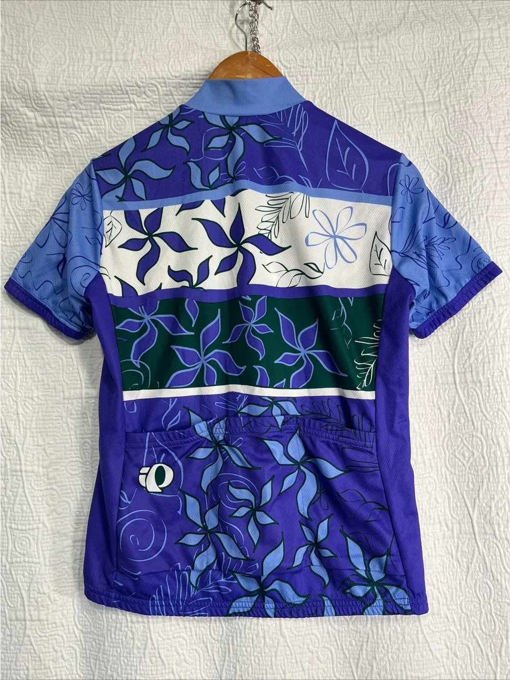 Vintage Y2K Pearl Izumi Pinwheels Bike Jersey Womens Small SS Groovy Cycling Top